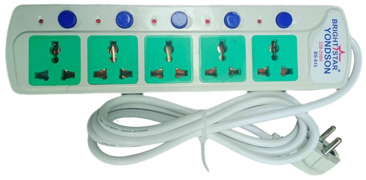 Bright Star Multi Socket 5 port 2Meter cable